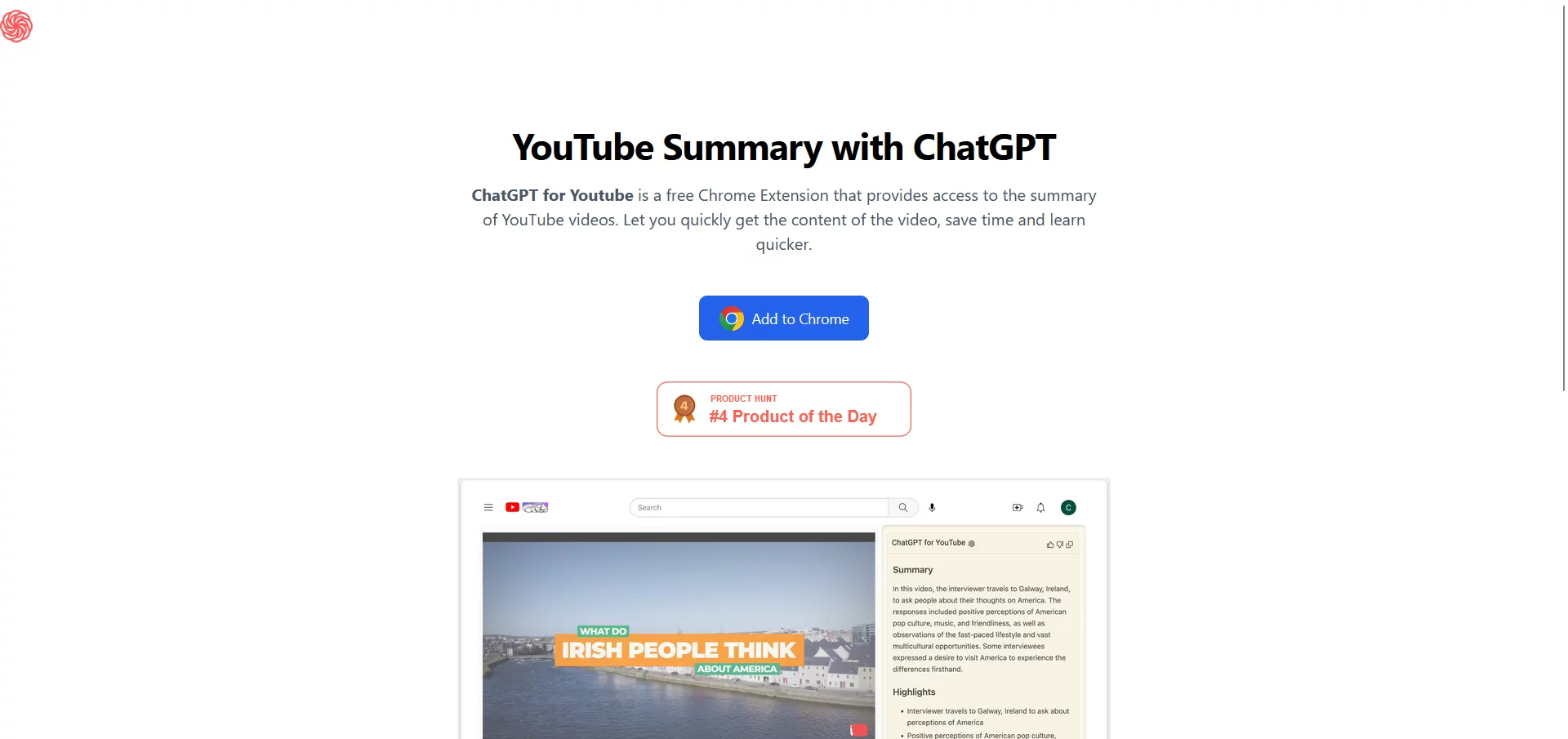  ChatGPT for Youtube is a free Chrome Extension