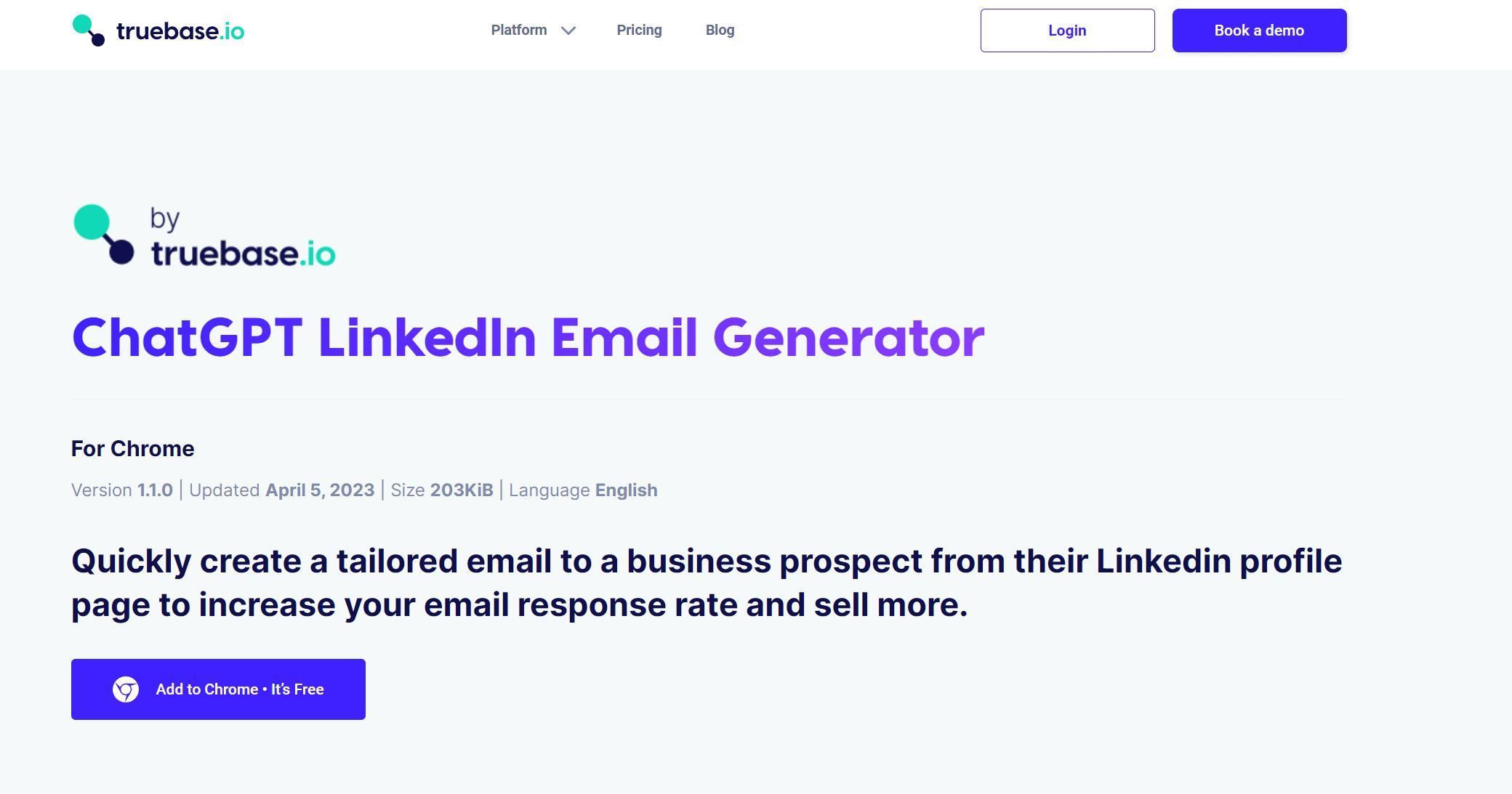  Quickly create a tailored email to a business