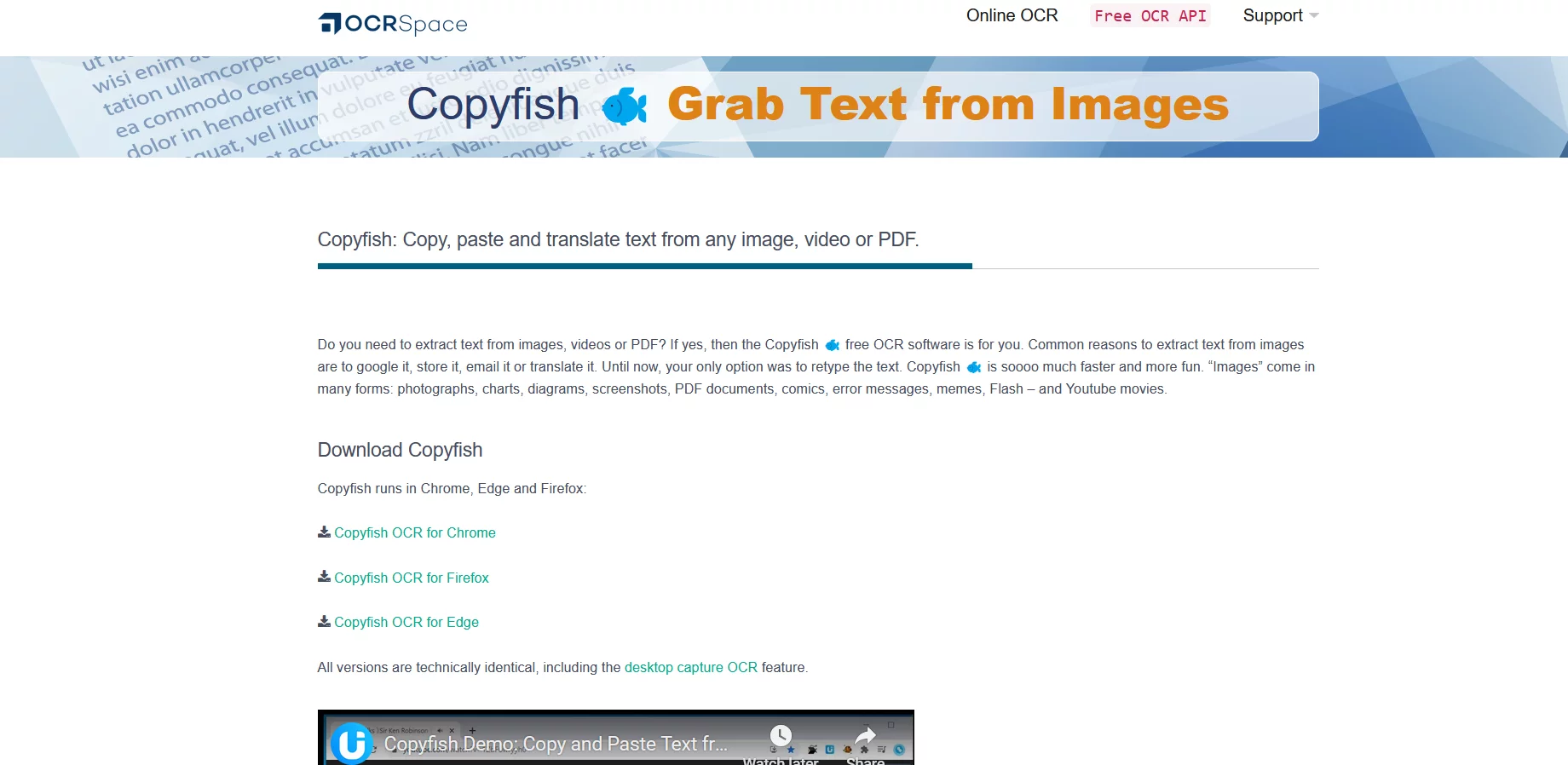  Copy, paste and translate text from any image,